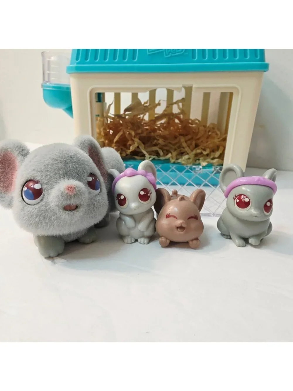 Little Live Pets Hamster House Playset With 4 Figures Blue Beige Plastic